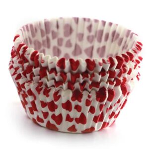 norpro standard size heart baking cups/liners, 75-pack