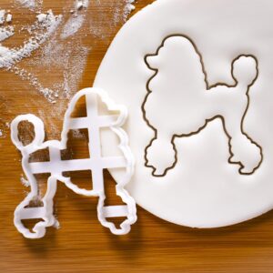 Set of 2 Poodle cookie cutters (Designs: Poodle Silhouette and Poodle Face), 2 pieces - Bakerlogy