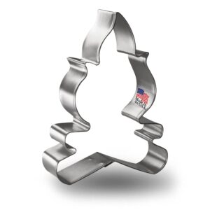 campfire cookie cutter 4 inch – made in the usa – foose cookie cutters tin plated steel - campfire cookie mold