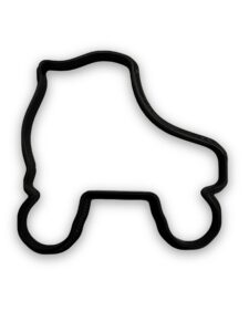 roller skates cookie cutter with easy to push design (4 inch)