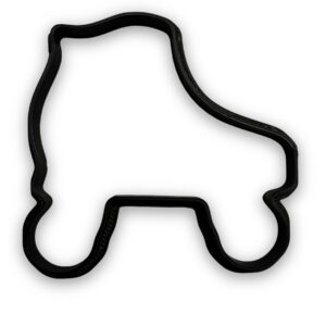 Roller Skates Cookie Cutter with Easy to Push Design (4 inch)