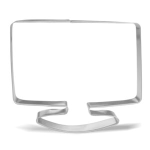 4.5 inch computer monitor cookie cutter - stainless steel