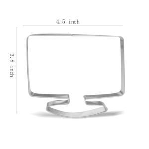 4.5 inch Computer Monitor Cookie Cutter - Stainless Steel