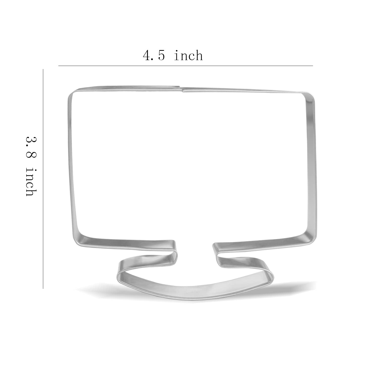 4.5 inch Computer Monitor Cookie Cutter - Stainless Steel