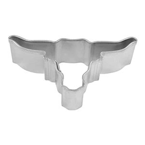 mini western longhorn 2.25 inch cookie cutter from the cookie cutter shop – tin plated steel cookie cutter