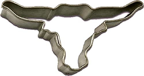 Mini Western Longhorn 2.25 Inch Cookie Cutter from The Cookie Cutter Shop – Tin Plated Steel Cookie Cutter