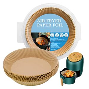air fryer disposable paper 100 pcs round non-stick paper prime oil-proof parchment paper cooking paper for fryers basket frying pan microwave oven for baking microwave 6.3"