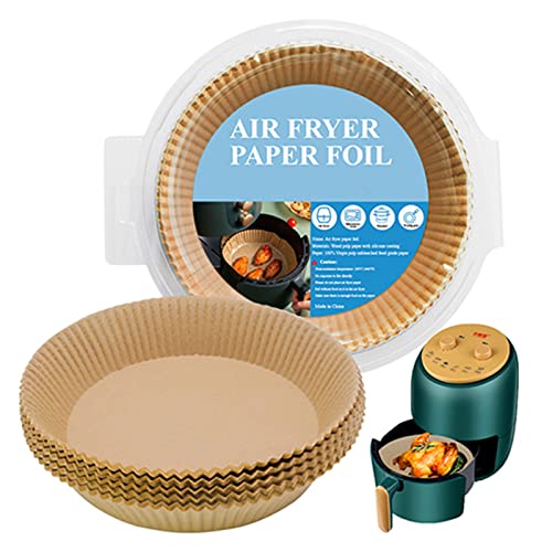 Air Fryer Disposable Paper 100 Pcs Round Non-Stick Paper Prime Oil-Proof Parchment Paper Cooking Paper for Fryers Basket Frying Pan Microwave Oven for Baking Microwave 6.3"