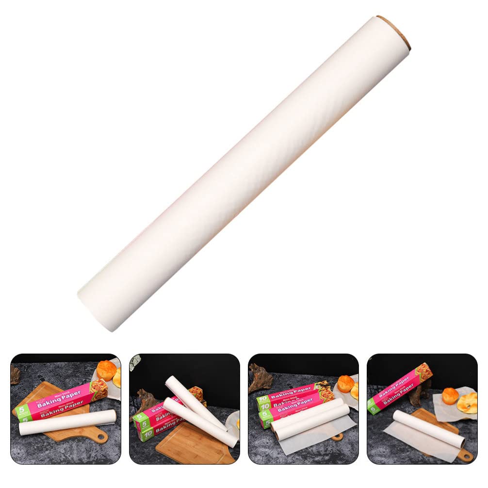 Hemoton 1 Roll Baking Paper Parchment Liner Oven Paper Toast Paper Grill Pan Paper Air Fryer Papers Precut Baking Bread Cooking Paper Baking Parchment Cookie Sheet Nonstick Silicone Paper