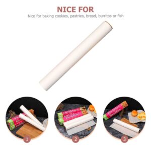 Hemoton 1 Roll Baking Paper Parchment Liner Oven Paper Toast Paper Grill Pan Paper Air Fryer Papers Precut Baking Bread Cooking Paper Baking Parchment Cookie Sheet Nonstick Silicone Paper