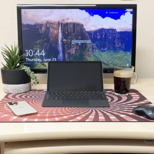 3dRose A Chocolate Chip Cookie with Text Above - Desk Pad Place Mats (dpd-360740-1)