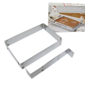 PRMAL Stainless Steel Adjustable Telescopic Rectangular Mousse Circle Cake Mold Baking Tool