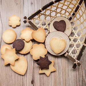 Cookie Cutters Pastry Biscuit Cutters, 12 Pcs Metal Stainless Steel Heart Star Circle Flower Shaped Mould