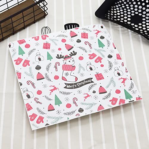 100 pcs Christmas Food Paper Sheets, Sandwich Wrapping Greaseproof Paper Sheets, Bread/Rolls Deli Paper Liners, Baskets Lining Wrappers for Fish & Chips or Burger & Fries (12"x12")