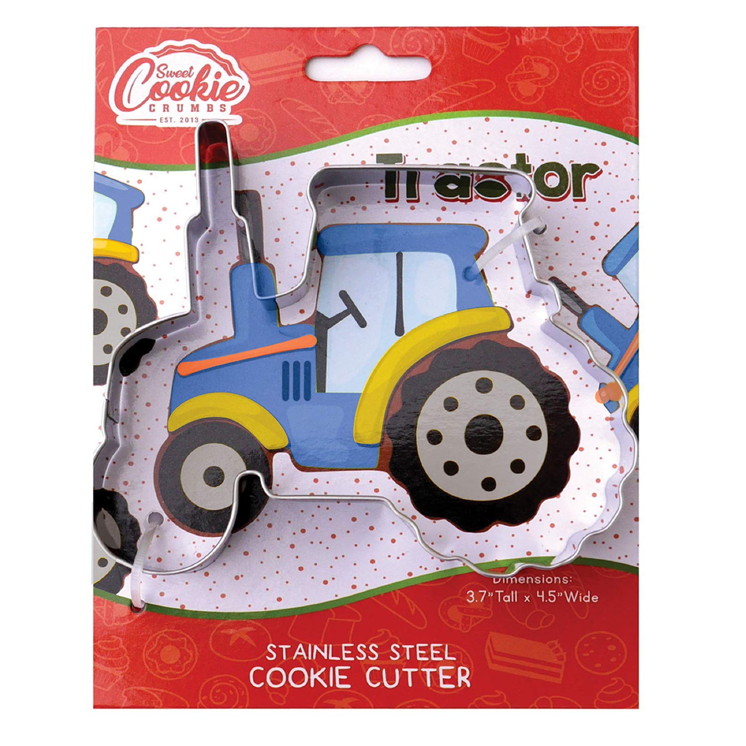 Farm Tractor Cookie Cutter, Premium Food-Grade Stainless Steel, Dishwasher Safe