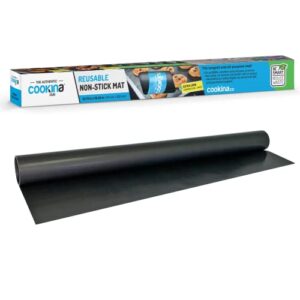 cookina reusable non-stick mat – extra-long and 100% non-stick, easy to clean and cut to size for the oven and barbecue