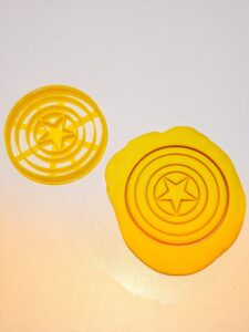 t3d cookie cutters inspired by captain shield america cookie cutter, suitable for cakes biscuit and fondant cookie mold for homemade treats, 3.48 in x 3.48 in x 0.55 in