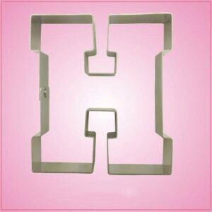 varsity letter h cookie cutter 4.25 inch (metal) aluminum