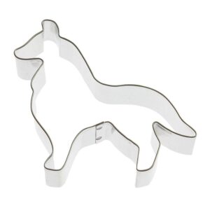 foose collie dog cookie cutter 4.75 inch animals handmade in usa tin plated steel