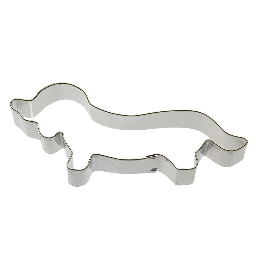 Dachshund Cookie Cutter 5.5 Inch - Made in the USA – Foose Cookie Cutters Tin Plated Steel Dachshund Cookie Mold