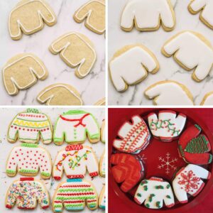 3 Piece Ugly Sweater Cookie Cutter Set - 4 1/5", 3 1/2", 2 1/2" - Christmas Winter Sweater Cookie Cutters