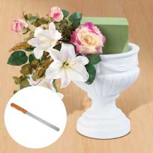 Florist Professional Knife Floral Foam Knife Foam Cutter Stainless Steel Flower Mud Cutting Tool with Wooden Handle Florist Accessory Cutter