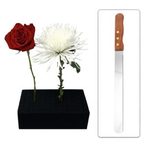 Florist Professional Knife Floral Foam Knife Foam Cutter Stainless Steel Flower Mud Cutting Tool with Wooden Handle Florist Accessory Cutter