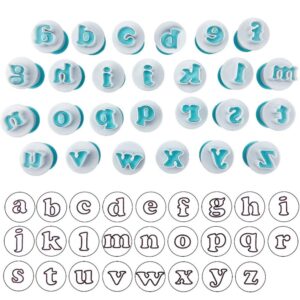 26pcs letters cookie cutter set- cookie stamps press for baking fondant cake biscuit mold diy cookie decorating supplies