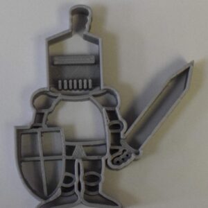 KNIGHT IN SHINING ARMOR WITH SWORD RENAISSANCE MEDIEVAL MIDDLE AGES COOKIE CUTTER MADE IN USA PR776