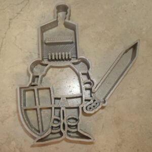 KNIGHT IN SHINING ARMOR WITH SWORD RENAISSANCE MEDIEVAL MIDDLE AGES COOKIE CUTTER MADE IN USA PR776