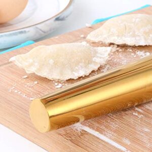 Meisha Stainless Steel Rolling Pin Rainbow Metal Non Stick Dough Roller for Baking Pizza Pastry Dough, Pie Crust & Cookie - Kitchen Cuisine Utensil Smooth Tools - 13 Inches