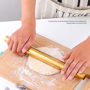 Meisha Stainless Steel Rolling Pin Rainbow Metal Non Stick Dough Roller for Baking Pizza Pastry Dough, Pie Crust & Cookie - Kitchen Cuisine Utensil Smooth Tools - 13 Inches