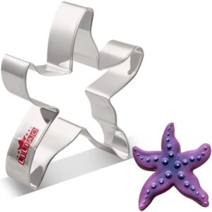 liliao starfish cookie cutter - 3.5 x 4.2 inches - stainless steel