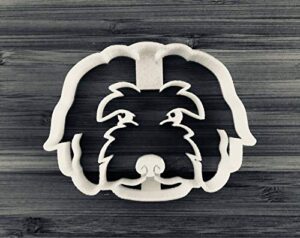 golden doodle cookie cutter and dog treat cutter - dog face - 3 inch