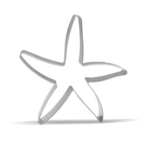 4.1 inch starfish cookie cutter - stainless steel