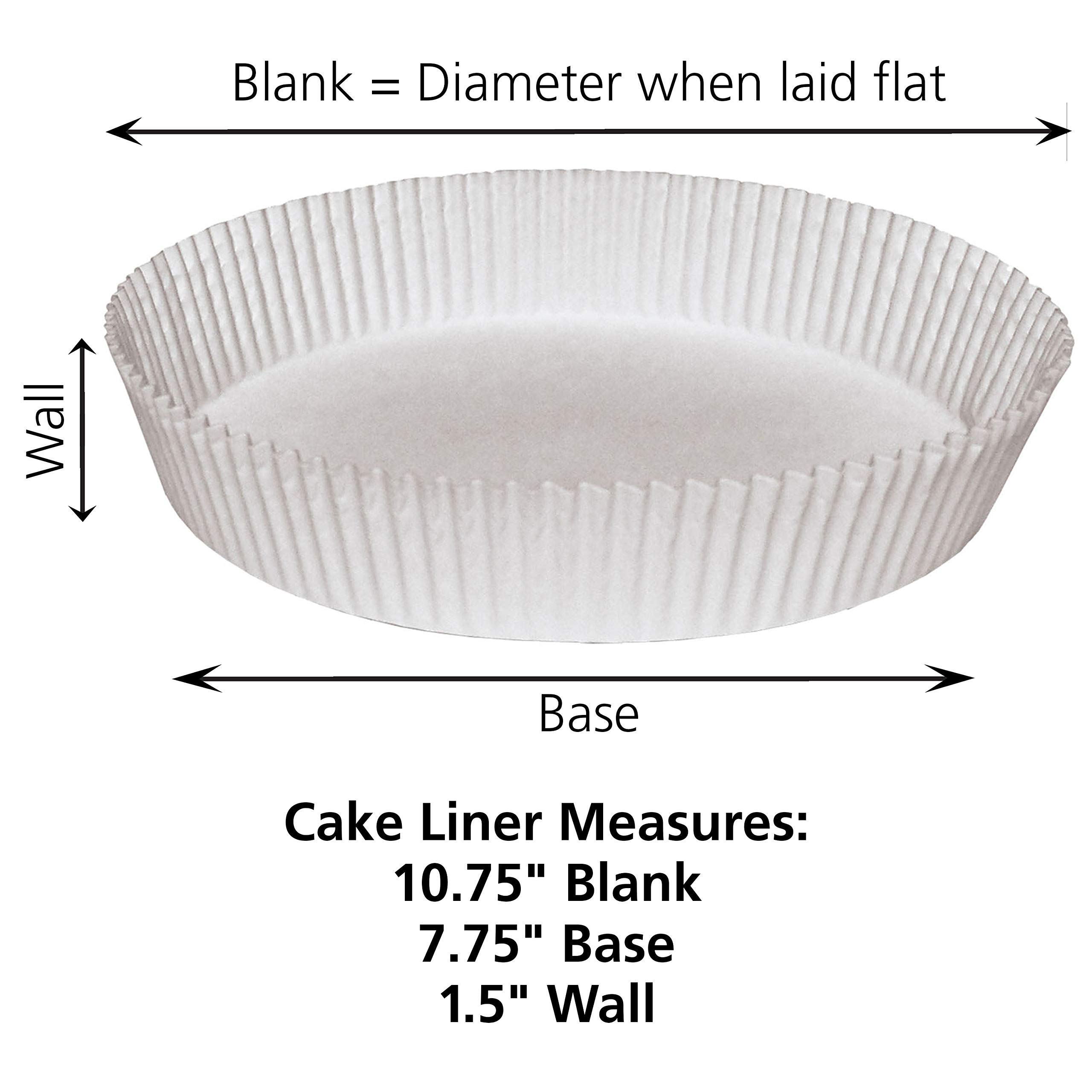 Hoffmaster BL8FCL Waxed, Fluted Round Cake/Tart Liner, 10-3/4" Diameter x 1-1/2" Height, White (4 Packs of 250)