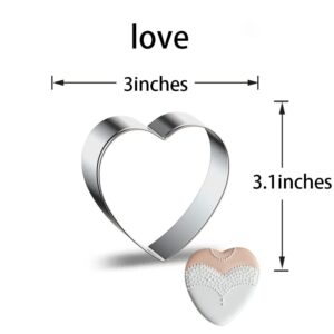 Makeup Dress Up Cookie Cutter Shape 5 Pieces Set - High Heels, Lipstick Shape, Perfume, Dress, Heart Shape Suitable for Girls Ladies Princess Fashion Valentine's Day Wedding Wedding Dress