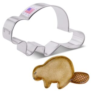 beaver cookie cutter, 4" made in usa by ann clark