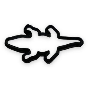 alligator cookie cutter with easy to push design (5 inch)