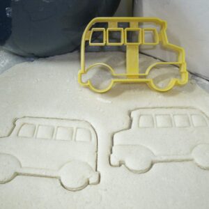 SCHOOL BUS DETAILED SIDE VIEW STUDENT TRANSPORTATION COOKIE CUTTER MADE IN USA PR837