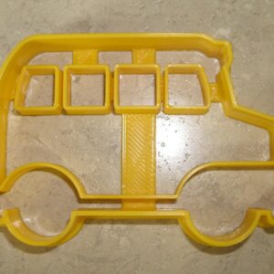 SCHOOL BUS DETAILED SIDE VIEW STUDENT TRANSPORTATION COOKIE CUTTER MADE IN USA PR837