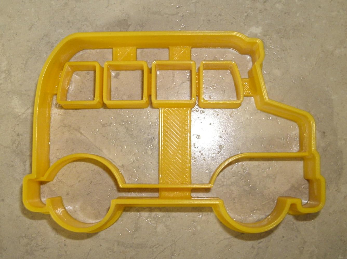 SCHOOL BUS DETAILED SIDE VIEW STUDENT TRANSPORTATION COOKIE CUTTER MADE IN USA PR837