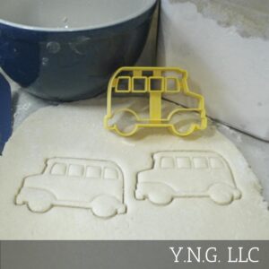 SCHOOL BUS DETAILED SIDE VIEW STUDENT TRANSPORTATION COOKIE CUTTER MADE IN USA PR837