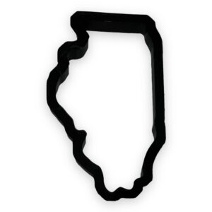 illinois state cookie cutter with easy to push design, for sports, work events, and graduation celebrations (4 inch)