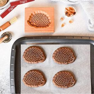 Carved Wooden Cookie Mold Kitchen Cookie Cutter Gingerbread, Cookie Stamp Molds for Springerle, Tragacanth, Marzipan, Russian Pryanik, Gingerbread, Lebkuchen and Tirggel (hedgehog)