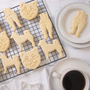 Set of 3 Shiba Inu cookie cutters (Designs: Silhouette, Butt, Face), 3 pieces - Bakerlogy
