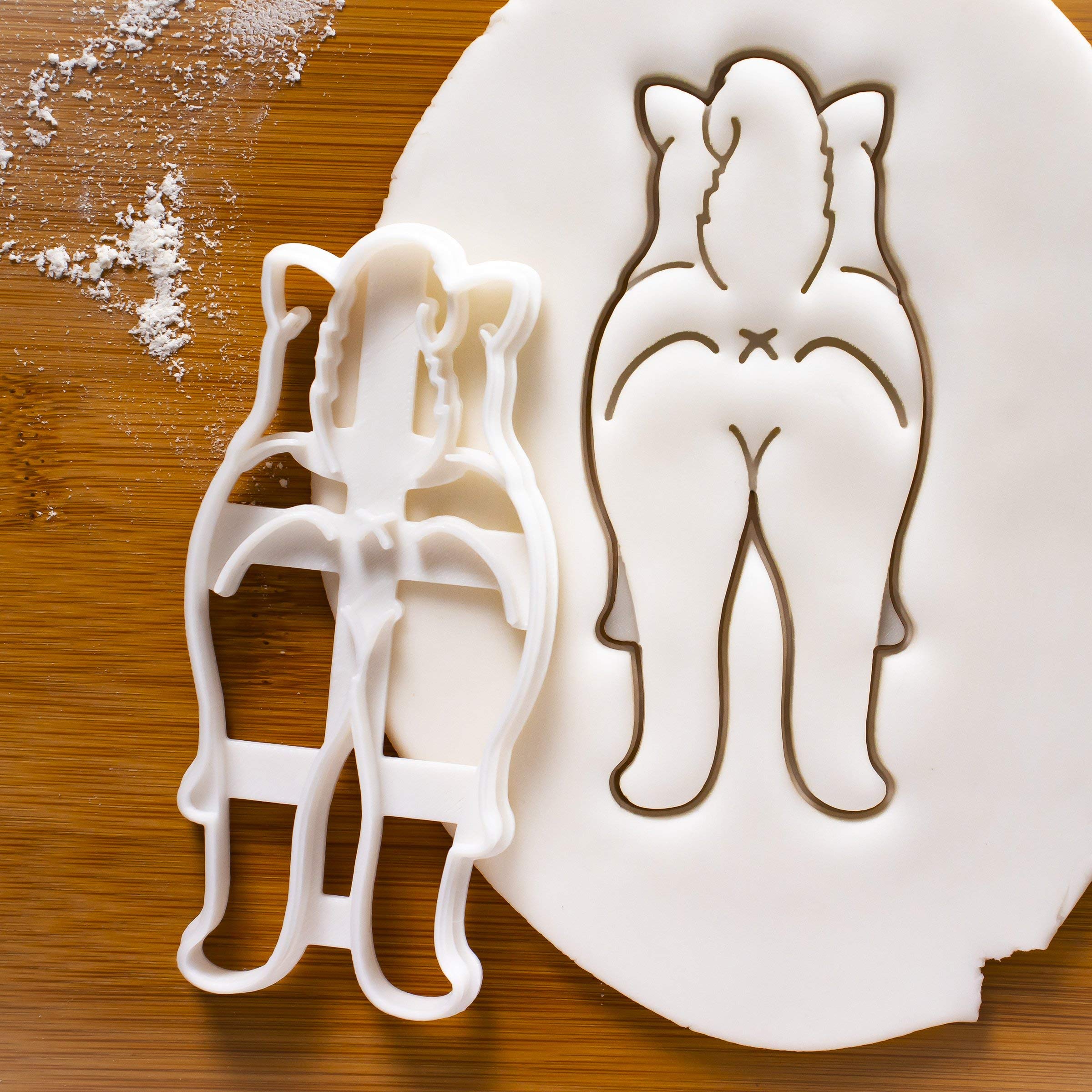 Set of 3 Shiba Inu cookie cutters (Designs: Silhouette, Butt, Face), 3 pieces - Bakerlogy