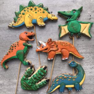 LILIAO Dinosaur Foot Cookie Cutter for Kids Birthday Party - 3 x 4 inches - Dino Biscuit and Fondant Cutters - Stainless Steel
