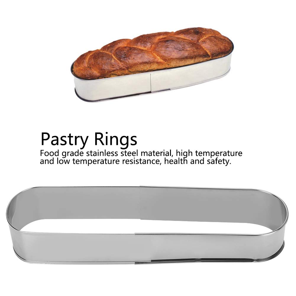 Cake Stainless Steel Long Oval Cake Retractable Mousse Cake Baking Ring Pastry Dessert DIY Cake Baking Mould Kitchen Baking Supplies