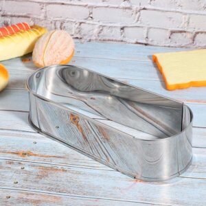 Cake Stainless Steel Long Oval Cake Retractable Mousse Cake Baking Ring Pastry Dessert DIY Cake Baking Mould Kitchen Baking Supplies